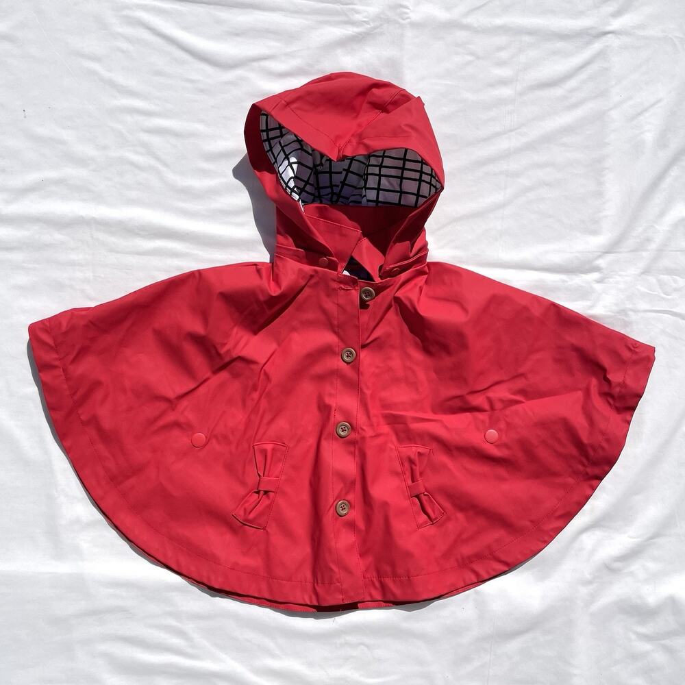 Tahari Rain Poncho Girls 4T Little Red Riding Hood Jacket